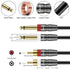 J&D Dual 1/4 inch TS to Dual RCA Cable, Heavy Duty 15 Feet 1/4 Male to RCA Male Adapter for Speaker, Mixer, Amplifier,