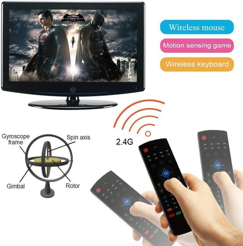 MX3 Air Mouse Remote with Keyboard, 2.4G Mini Wireless Keyboard for Android TV Box, Raspberry Pi, Google Smart TV