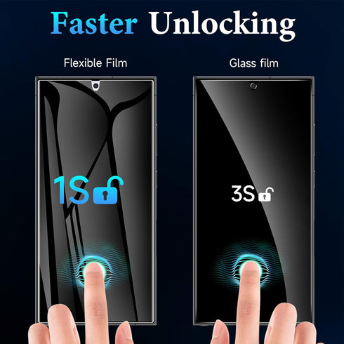 LYWHL 2 Pack Privacy Screen Protector for Samsung Galaxy S24 Ultra, Anti-Spy Flexible Hydrogel Film, Sensitive Touch,