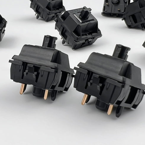 GATERON Oil King V2 Pre-lubed Keyboard Switches, 5-Pin 55gf Black Linear Switches for MX Mechanical Keyboard DIY (10PCS)