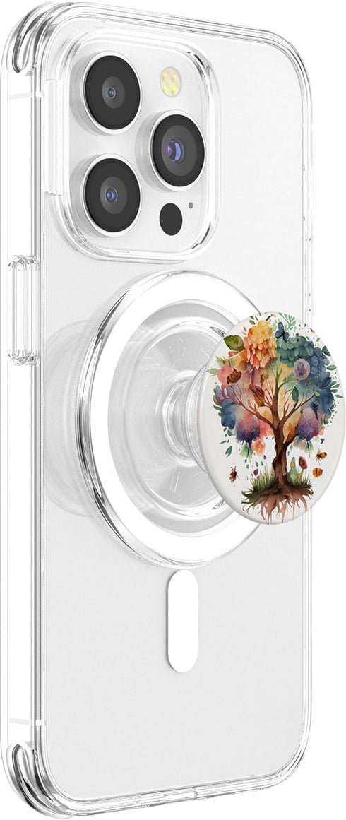 PopSockets PopGrip for MagSafe - Tree Of Life Colorful Watercolor Artwork