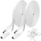 Uogw 2 Pack 20ft/6m DC Power Extension Cable, 2.1mm x 5.5mm Compatible with 12V DC Adapter Cord
