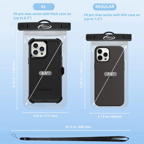 AiRunTech Waterproof Cell Phone Dry Bag, Compatible with iPhone 15/14/13/12/12 Pro Max/11/11 Pro/SE/Xs Max/XR/8P