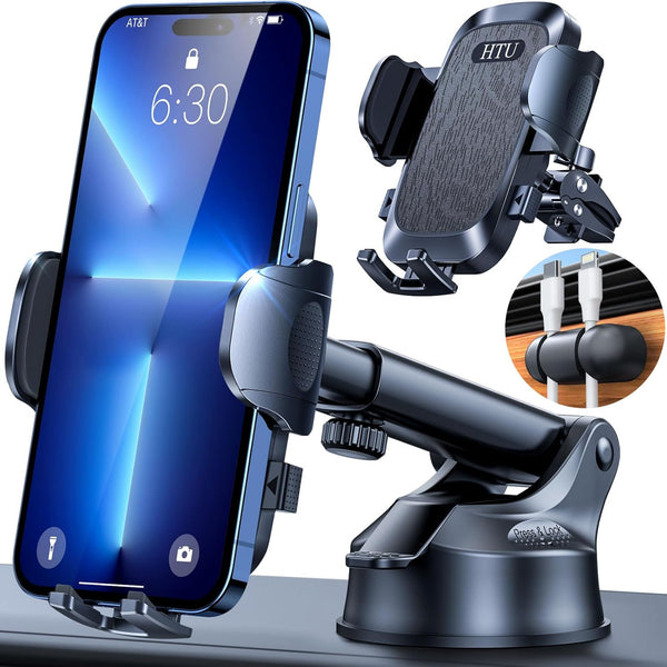 2024 Ultimate Car Phone Mount - Strongest Suction & Military-Grade Cell Phone Holder for Dashboard Windshield