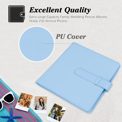 256 Photos Album for Fujifilm Instax Mini Camera, 2 x3 Photo Album Book for Mini 11 12 9 90 70 40 8 Instant Camera