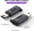MOSHOU TI-84 CE,TI-84 3+, MP3 Players(2 Pack) Mini USB Adapter for Plus Plus Series Graphing Calculators,USB C to Mini