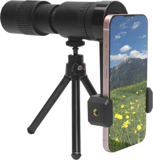 Marsrut Zoom Lens for iPhone Android, 4K 10-300x40mm Compact Monocular Telescope Mini for