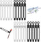 20pcs Reusable Silicone Cable Ties, Wire Management Organizer for Bundling Cords in Home, Office, Kitchen, School