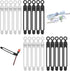 20pcs Reusable Silicone Cable Ties, Wire Management Organizer for Bundling Cords in Home, Office, Kitchen, School