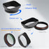 Haoge Metal Square Lens Hood for Fujifilm X100VI X100V X100F with 49mm UV Filter Adapter Ring & Metal Cap Kit, Black