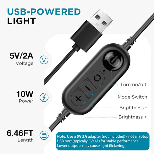 InnoGear 120 5 Video Conference Light for Computer, LED Streaming Light On-Camera Video Lights for Monitor Camera