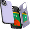 GOOSPERY iPhone 12/12 Pro Card Holder Wallet Case, Protective Dual Layer Bumper Phone Cover with Hidden Mirror