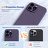 Miracase Shockproof Liquid Silicone Rubber Phone Case Cover for iPhone 14 Pro with Tempered Glass Screen Protector,