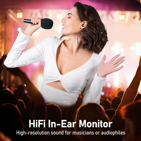 Vibes 202 Wired Earbuds - HiFi in Ear Monitor Headphones with Professional Noise Isolating Sound