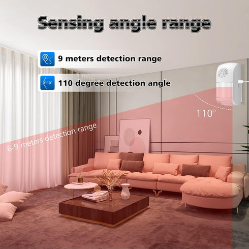 Smart Motion Sensor - WiFi Wireless Security Alarm, Home Security PIR Motion Detector with Free App Alerts
