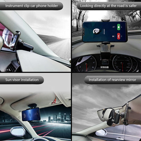 Downhill 1 360 4-7 Inch PC Car Dashboard Cell Phone Holder, Degree Rotation Dashboard Phone Holder, Multifunctional Sun