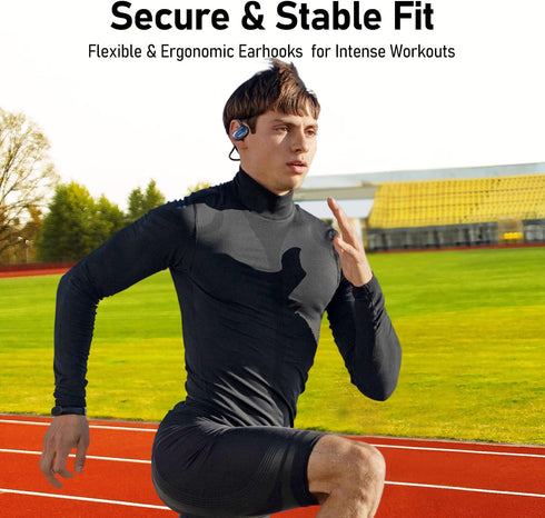 OpenComfy CF202 Next-Gen Running Headphones - Wireless Bluetooth Open Ear Headphones for Sports Gym Workout