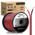 Nilight 50FT 12AWG Copper Clad Aluminum Wire, 12/2 Gauge Red Black Electrical Cable for Car Audio
