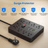 Power Strip Surge Protector with 9 Outlets, 3 USB Ports, Fireproof Desktop Charging Station, 5 ft Long Extension Cords,