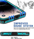 Design Waterproof Case for iPhone 14 Pro, Phone Case with Screen Protector, 6.1'', Turquoise