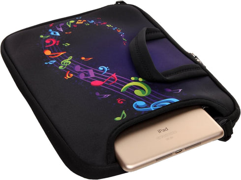 11.6-Inch to 12.5-Inch Neoprene Laptop Shoulder Messenger Bag Case Sleeve for Chromebook/Tablet/Notebook (Musical Note)