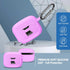 Silicone Case Compatible with Tune Buds, Shock Proof Waterproof Portable Cover with Metal Carabiner, Light Purple