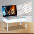 3 PS4, 20KG,White Bracwiser Monitor Stand Riser, Metal Computer Stand, Height Adjustable Screen Riser with Mesh