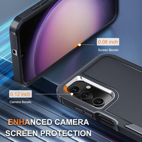 Shop Samsung Galaxy A15 5G Case: Rugged, Shockproof Full Body Cover with Lanyard, Tempered Glass, and Lens Protector.