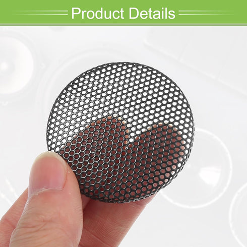 ACROPIX Universal 1.5 Inch Speaker Grills Mesh for Audio Subwoofer, Pack of 2, Black