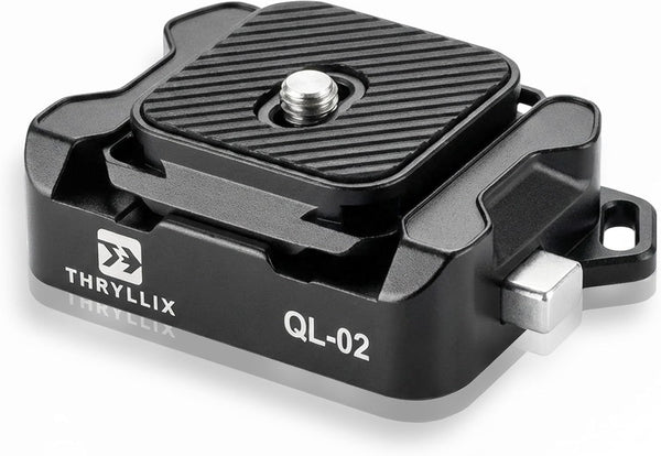 Thryllix QL-02 Camera Strap Quick Release Kit, 4-Direction Slide-in Plate & Base, Compatible