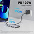 UANTIN 3 4K 60Hz 2 1Gbps 100W 2 USB C Docking Station Dual Monitor, Laptop Docking Station Monitors Triple Display