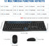 EDJO Wireless Keyboard and Mouse Combo, Full-Sized 2.4GHz USB Computer Wireless Keyboard and Optical Mouse for Windows,
