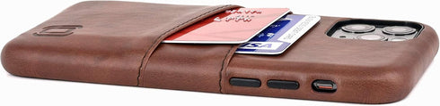Dockem Wallet Case for iPhone 11 Pro - Built-in Metal Plate for Magnetic Mounting & 2 Credit Card Holder Slots