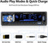 Single Din Car Stereo Marine Radio, Bluetooth Hands Free Calling with Digital LCD Display, MP3 Player