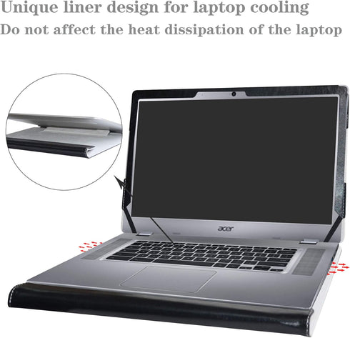 Alapmk Protective Case Cover for Acer Chromebook 15 CB315-1HT - 15.6" Series Laptop - Black