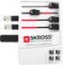 SKROSS Shockproof Universal Travel Adapter, 2 Pole Plus 4 USB Type-A Ports, Child Safe