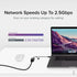 Plugable 2.5GB USB Ethernet Adapter for Laptop, 2-in-1 USB-C and USB Compatible, RJ45 2.5 Gigabit LAN