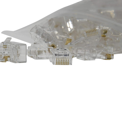 100pcs RJ45 Pass Through Modular Plug Network Cable Connector End 8P8C for CAT6