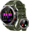Military Smart Watch, 1.52-Inch Touch Screen Tactical Smartwatch with Text, Call, Heart Rate - Green