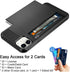 Vofolen Case for iPhone 11, Wallet Credit Card Holder, Anti-Scratch Dual Layer Hybrid Bumper Armor, Matte Grey
