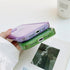 Cute Clear Bling Crystal Diamond iPhone 12 Case with Sparkle Camera Lens Protector, Soft TPU Cover for Women, Purple.