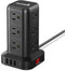PD20W Surge Protector Power Strip Tower with 15FT Extension Cord, 12 AC & 4 USB (1 USB C) - Office Desk