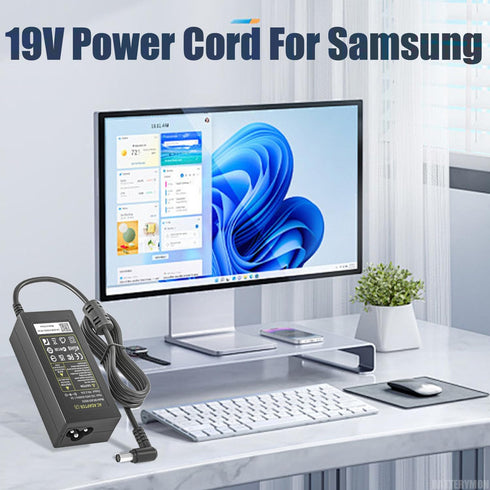 19V 2.53A AC Adapter Power Cord for Samsung UN32J5205AF UN32J4000 UN32J4500 - 6.5x4.4mm Charger