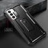 Dexnor Heavy Duty Case for Samsung Galaxy S21 FE 5G, Built-in Screen Protector and Kickstand, Black