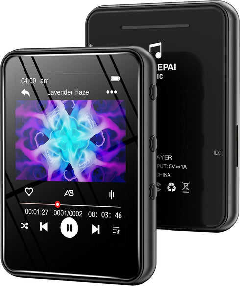 JOJOLEPAI MP3 32GB Player with Bluetooth - Touch Screen Portable Music Player with Speaker, FM Radio, Expandable Memory