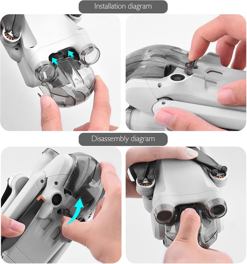SING F LTD Gimbal Protector for DJI Mini 3 Pro - Camera Guard Lens Cover - Front Sensor Cap Dustproof Case