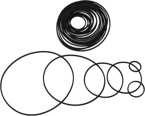 Bstinay 20PCS Mixed Square Cassette Tape Machine Recorder Rubber Belt for Recorder Repair Maintenance