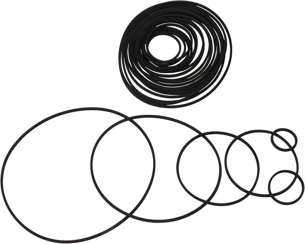 Bstinay 20PCS Mixed Square Cassette Tape Machine Recorder Rubber Belt for Recorder Repair Maintenance