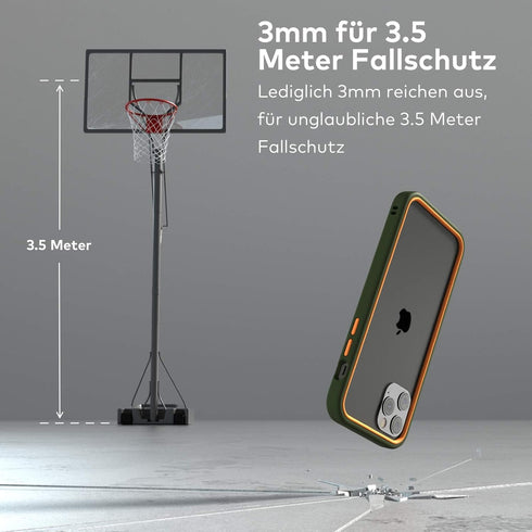 RhinoShield Bumper Case for iPhone 12/12 Pro, CrashGuard NX Shock Absorbent Slim Design Protective Cover