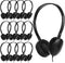 Kids Headphone Bulk 24 Pack for Classroom, Wholesale Earphones Class Set for Students Teens Children - Black